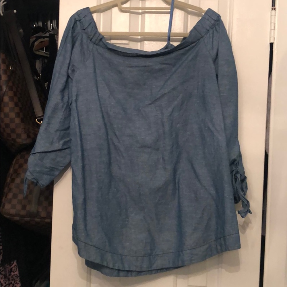 Free people off the shoulder denim tunic